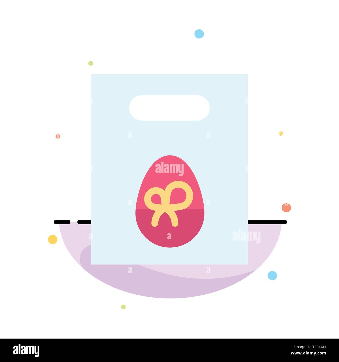 Weight, Egg, Gift, Easter Abstract Flat Color Icon Template Stock Vector