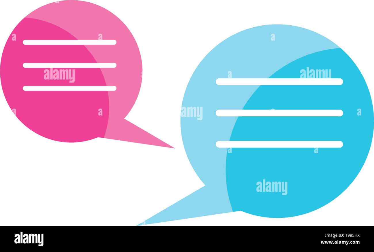 speech bubbles social media icons vector illustration design Stock ...