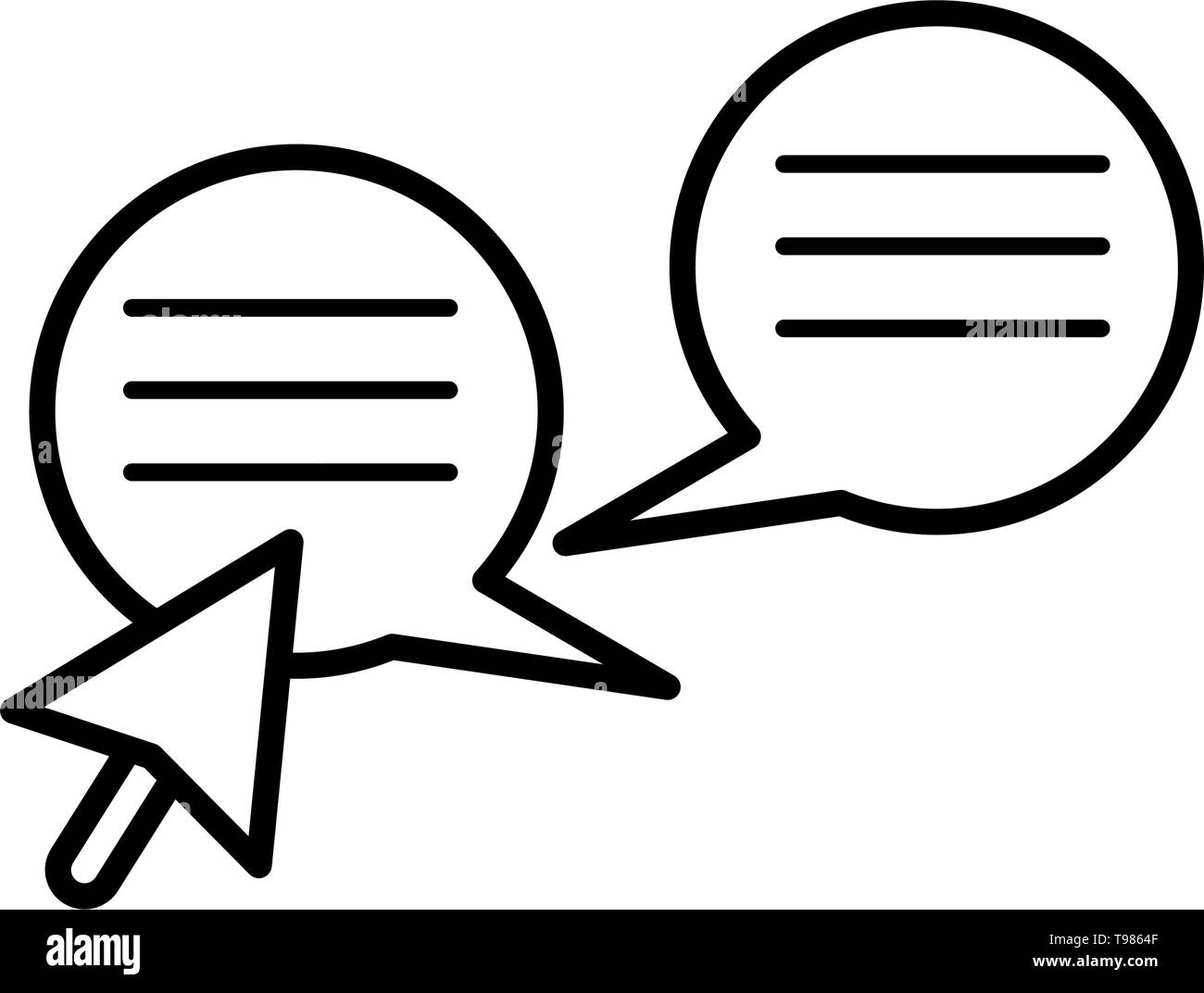 speech bubbles social media icons vector illustration design Stock ...