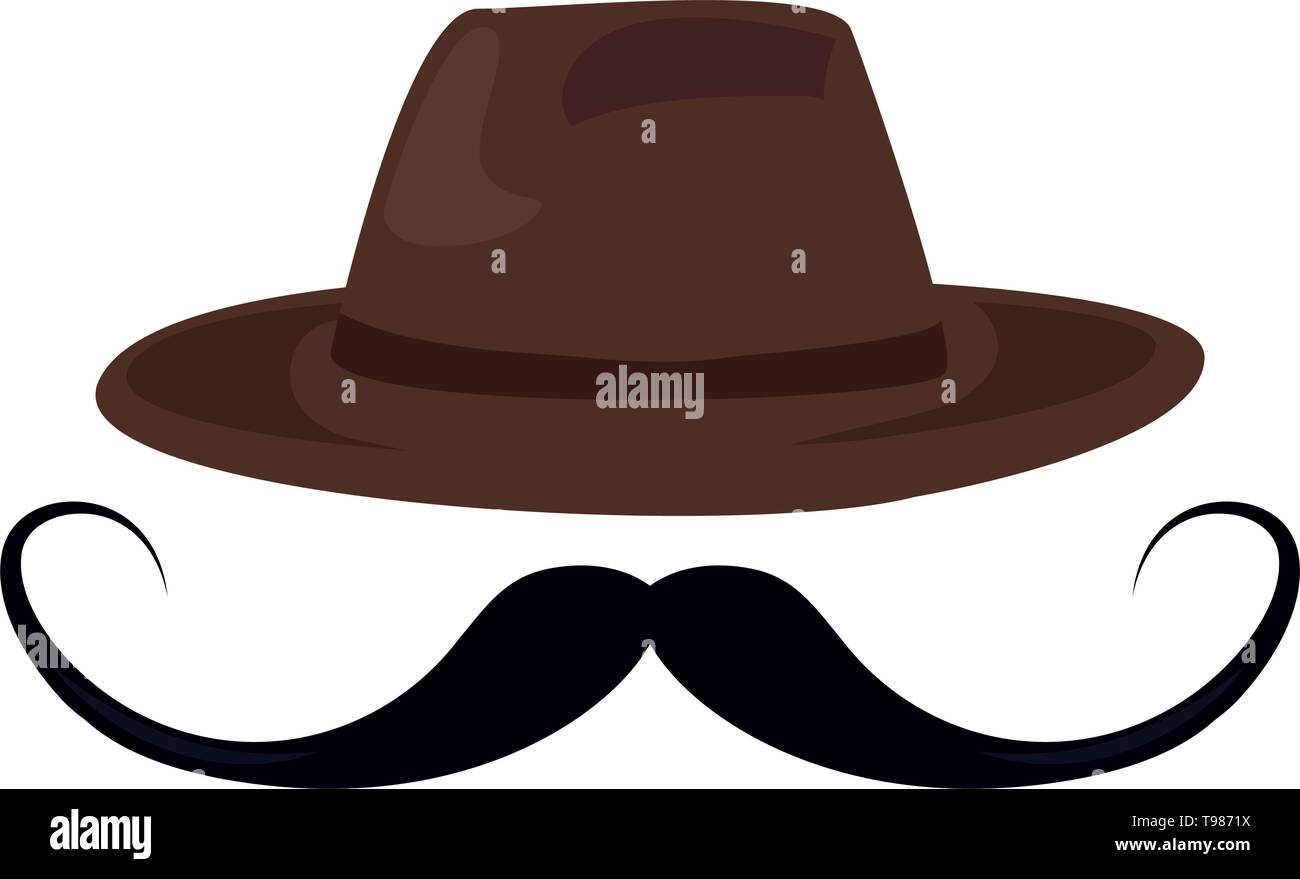 hat and moustache happy fathers day vector illustration Stock Vector ...