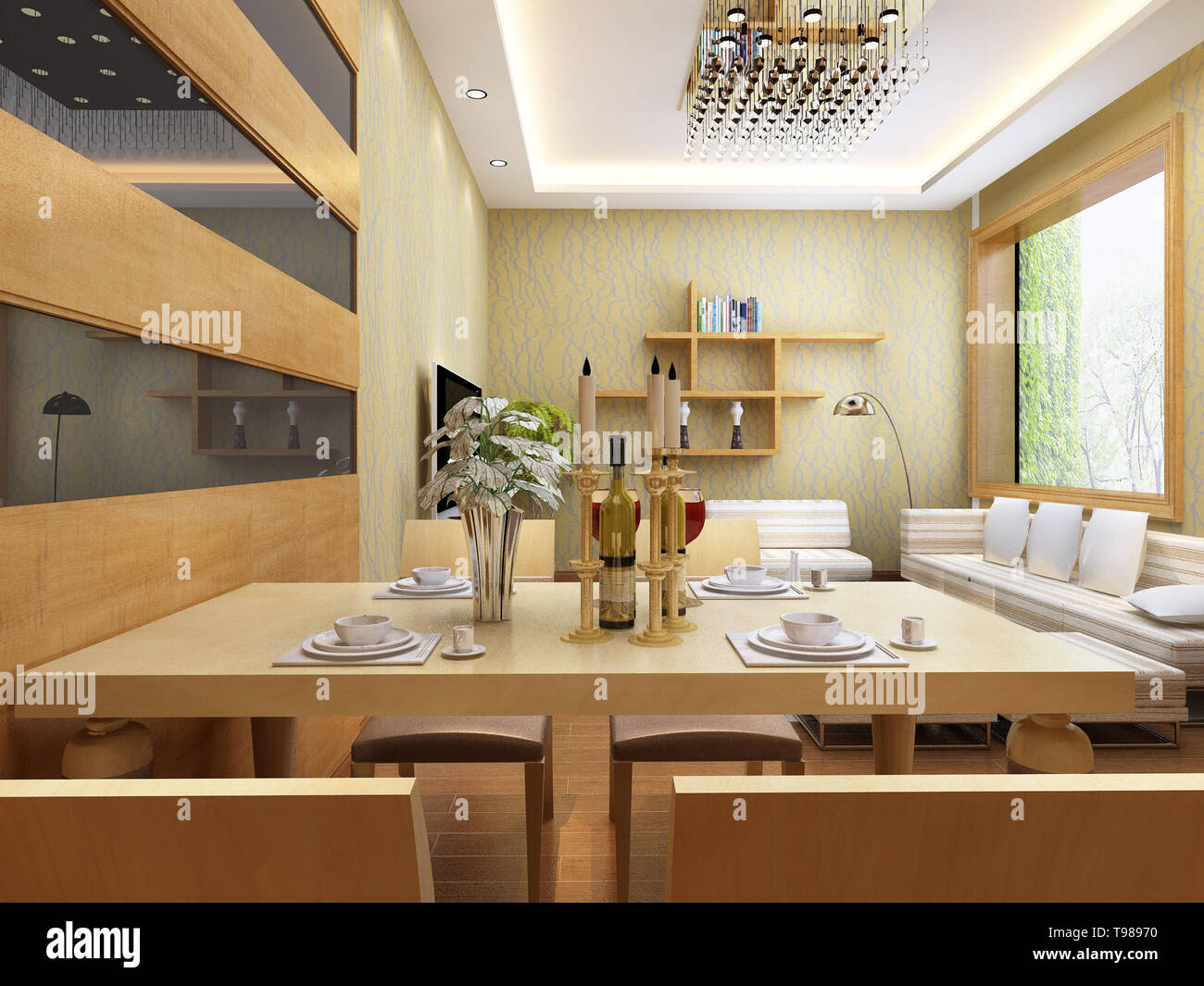 home interior 3d rendering Stock Photo - Alamy