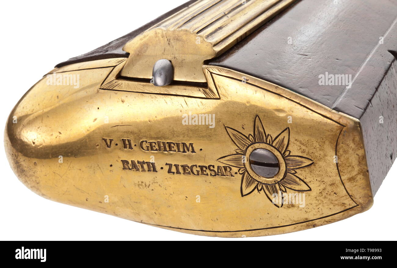 A pair of flintlock rifles, Johann Adam Knod, Karlovy Vary, circa 1740 ...