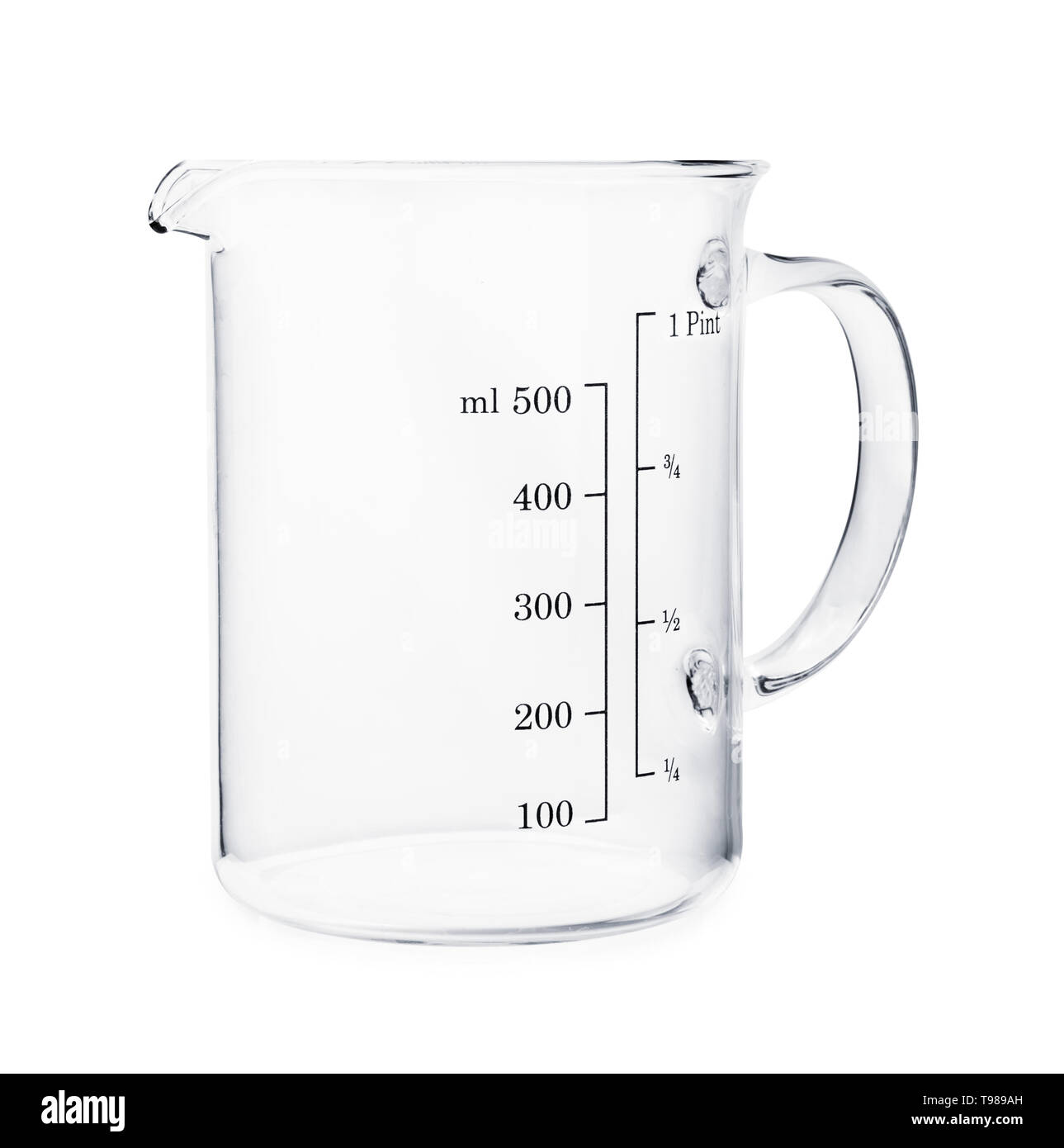Empty beaker isolated on a white background Stock Photo Alamy