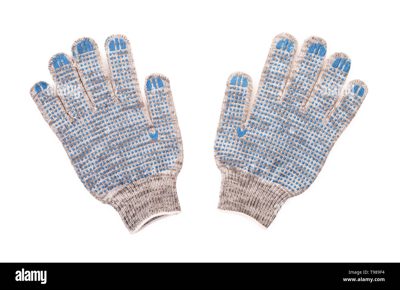 Construction work gloves isolated on white background Stock Photo