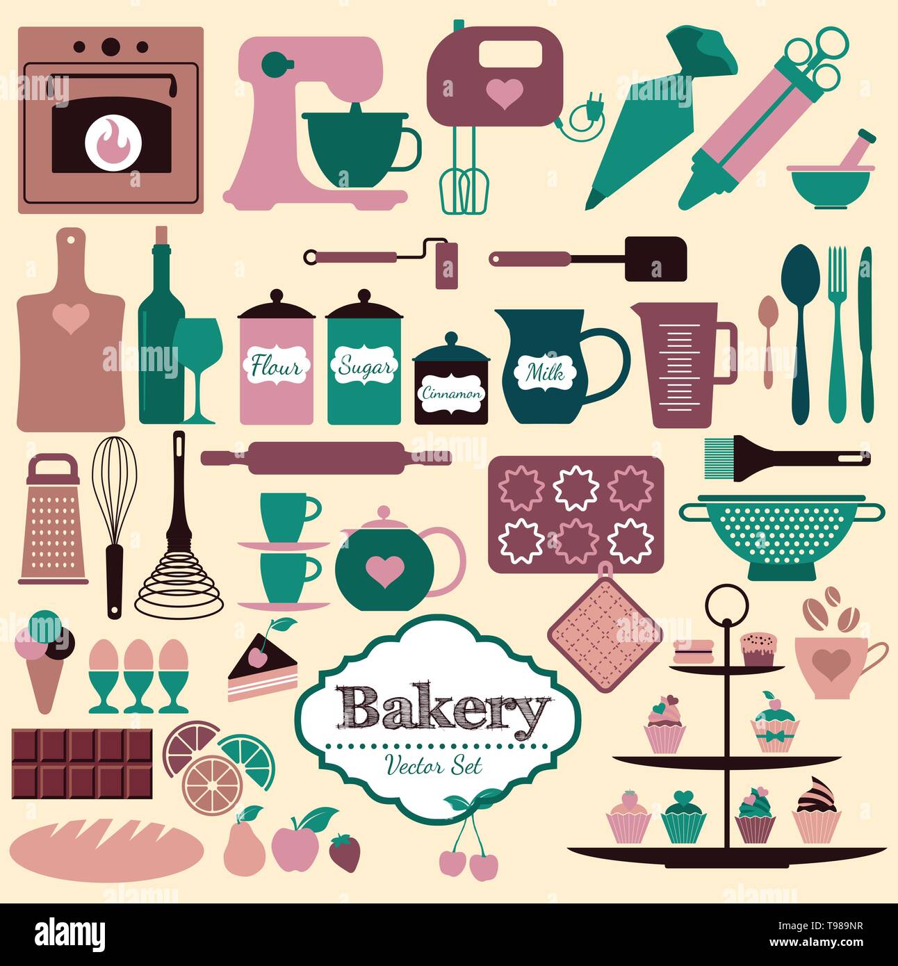 Kitchen cooking retro cake hi-res stock photography and images - Alamy