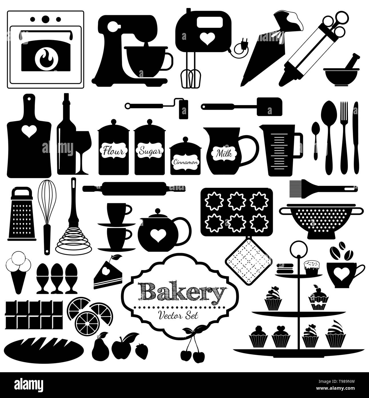 Bakery background Black and White Stock Photos & Images Alamy