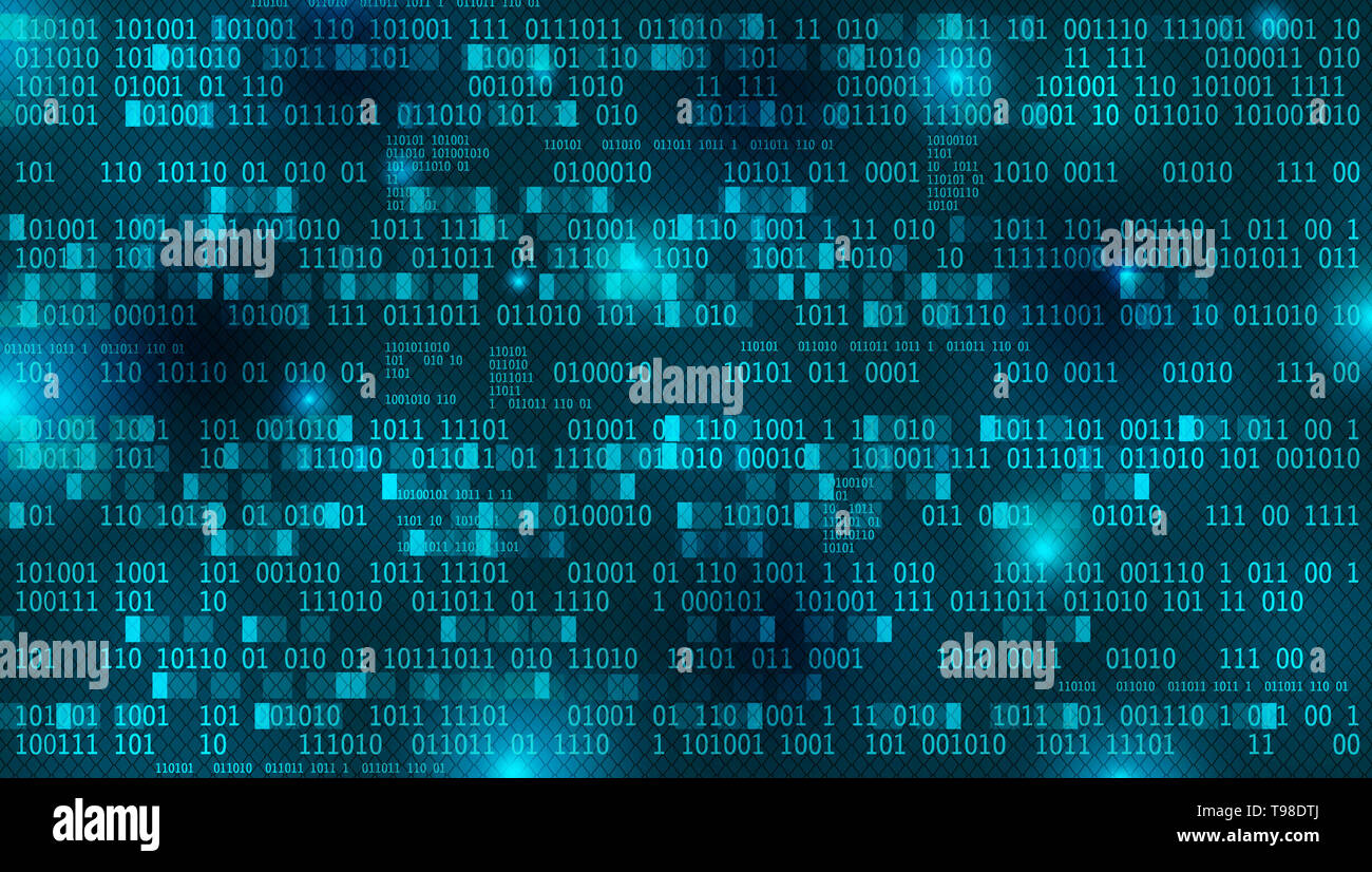Digital binary tech background Stock Photo - Alamy
