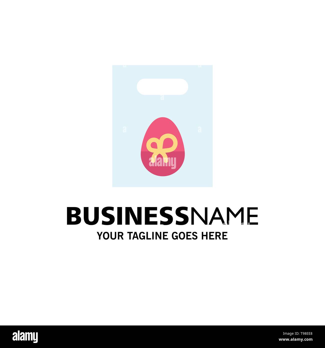 Weight, Egg, Gift, Easter Business Logo Template. Flat Color Stock Vector
