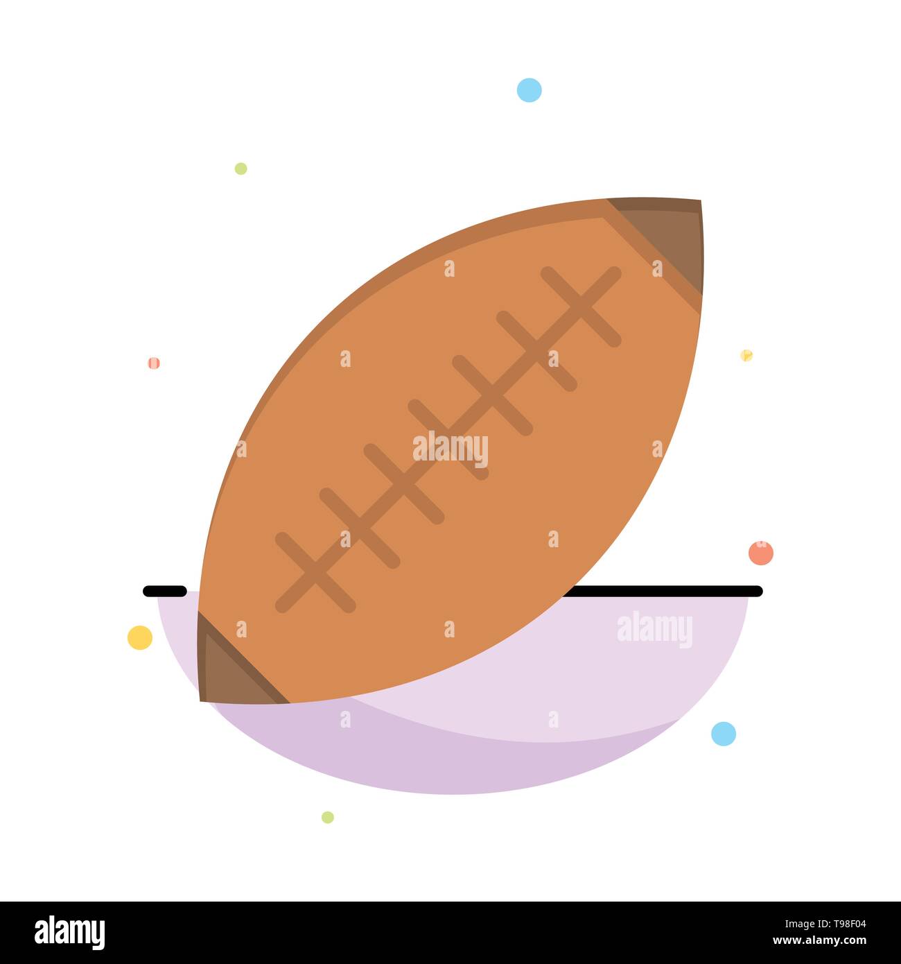 Afl, Australia, Football, Rugby, Rugby Ball, Sport, Sydney Abstract Flat Color Icon Template Stock Vector