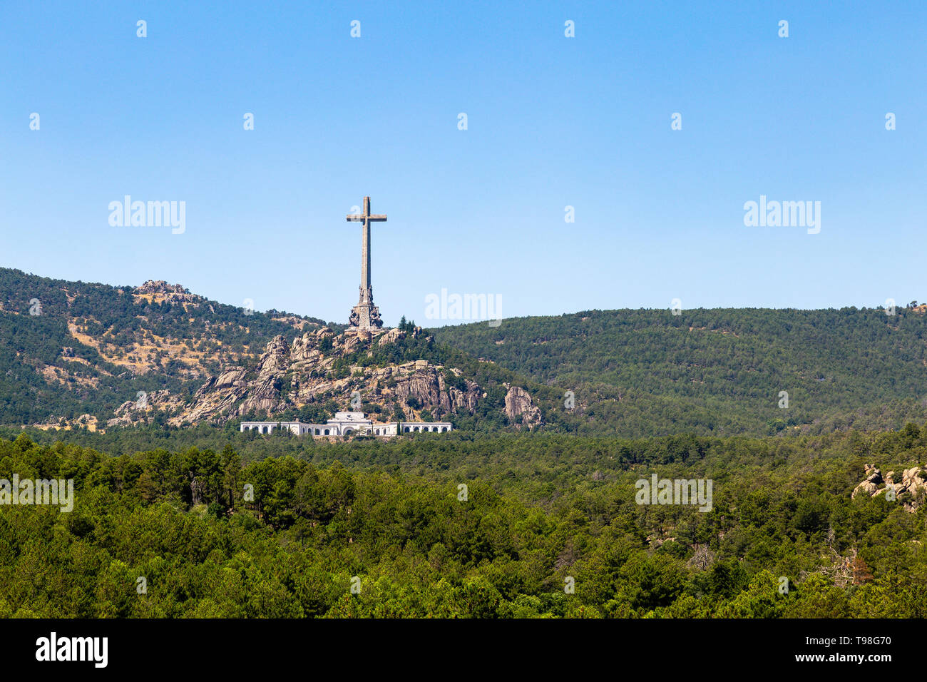 Valley of the Fallen, Valle de Los Caidos , the burying place of the Dictator Franco on the Sierra the Guadarrama, Madrid, Spain Stock Photo