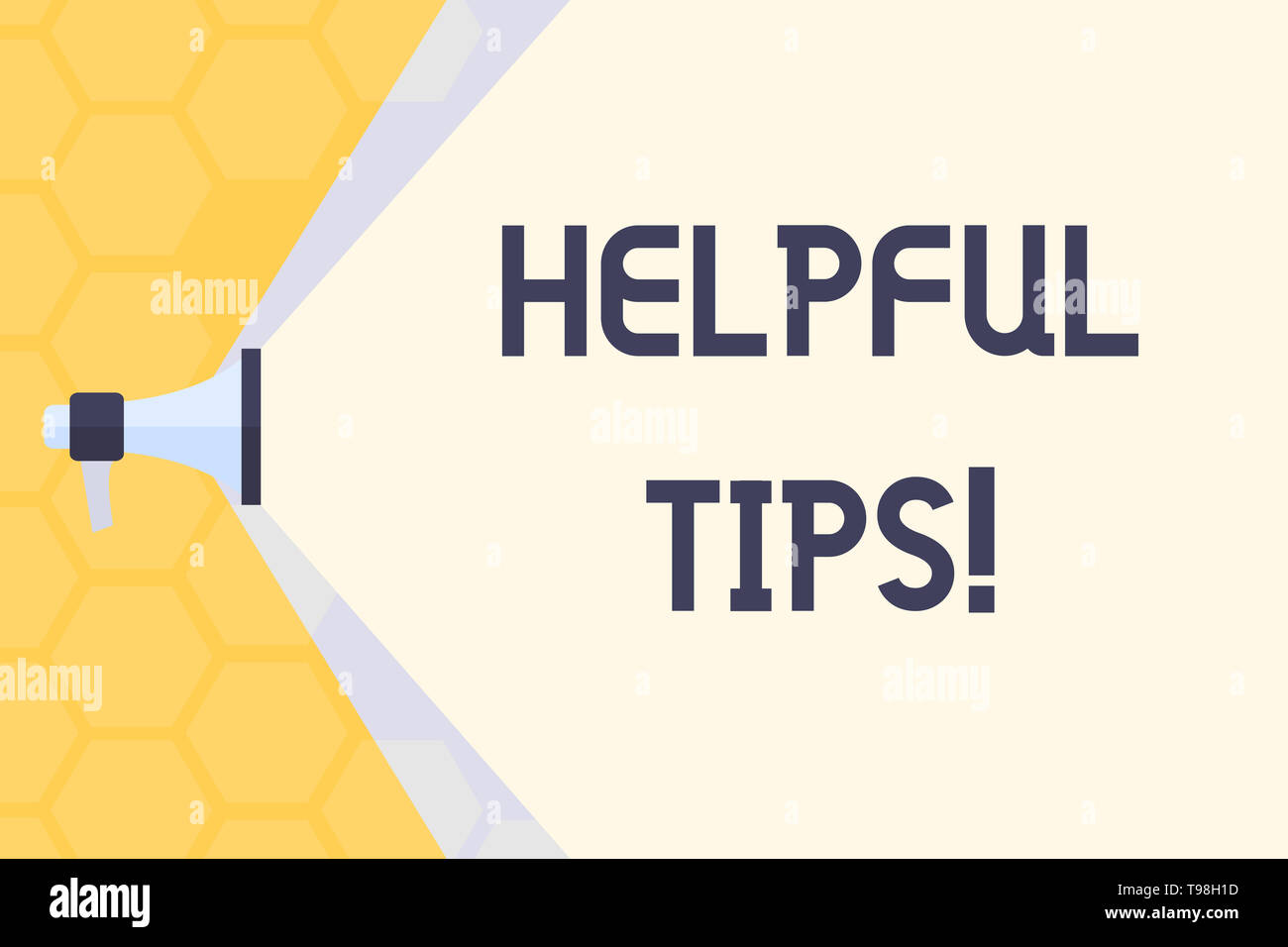 Text sign showing Helpful Tips. Business photo text advices given to be ...