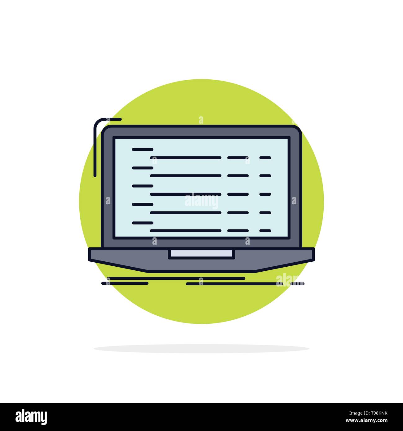 Api, app, coding, developer, laptop Flat Color Icon Vector Stock Vector ...