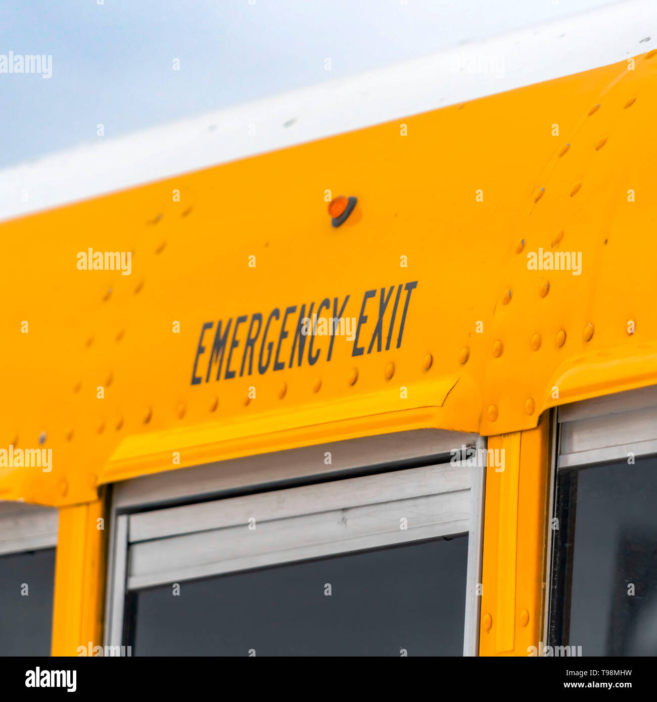 Bus emergency exit sign hires stock photography and images Alamy