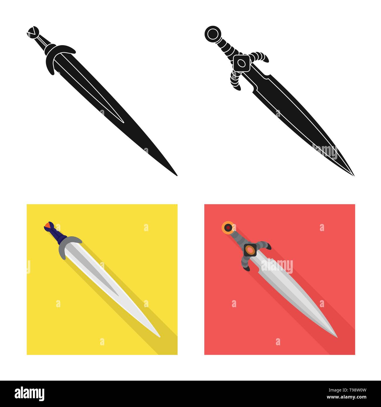 power,Spanish,handle,conqueror,steel,silver,ornament,murder,decoration,soldier,stone,warrior,ruby,game,armor,sharp,blade,sword,dagger,knife,weapon,saber,medieval,set,vector,icon,illustration,isolated,collection,design,element,graphic,sign, Vector Vectors , Stock Vector