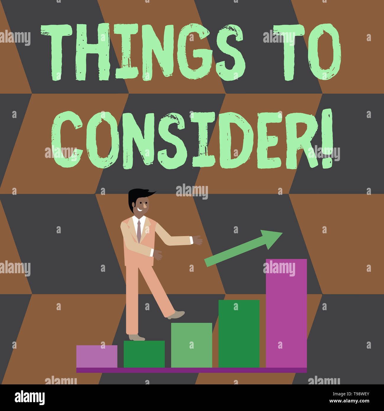 Text sign showing Things To Consider. Business photo text think about ...