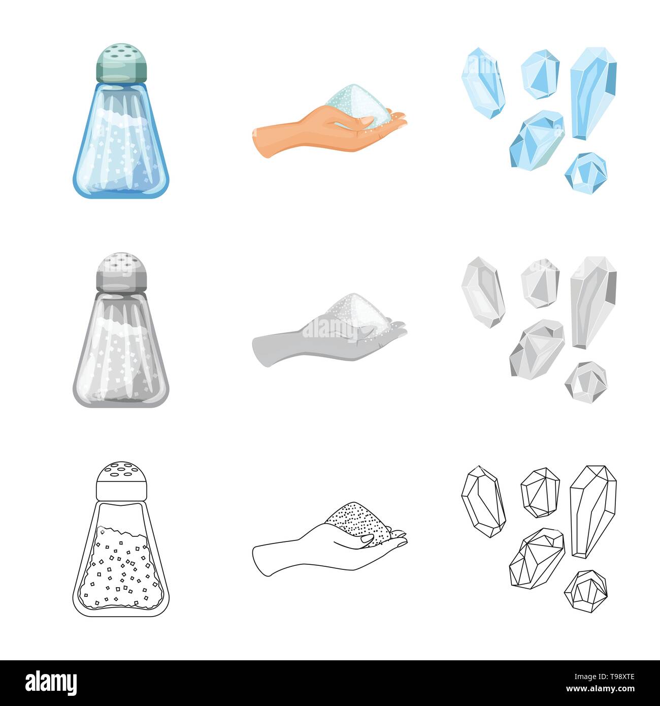 saltcellar,arm,granules,seasoning,handful,salty,bottle,hill,cubes,glass ...