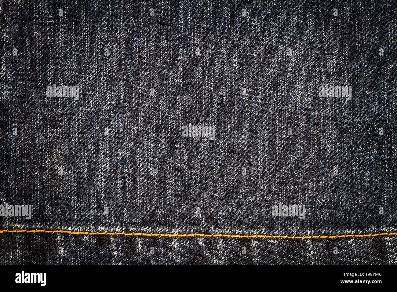 Black jeans texture. Denim jeans fabric background with a seam Stock ...