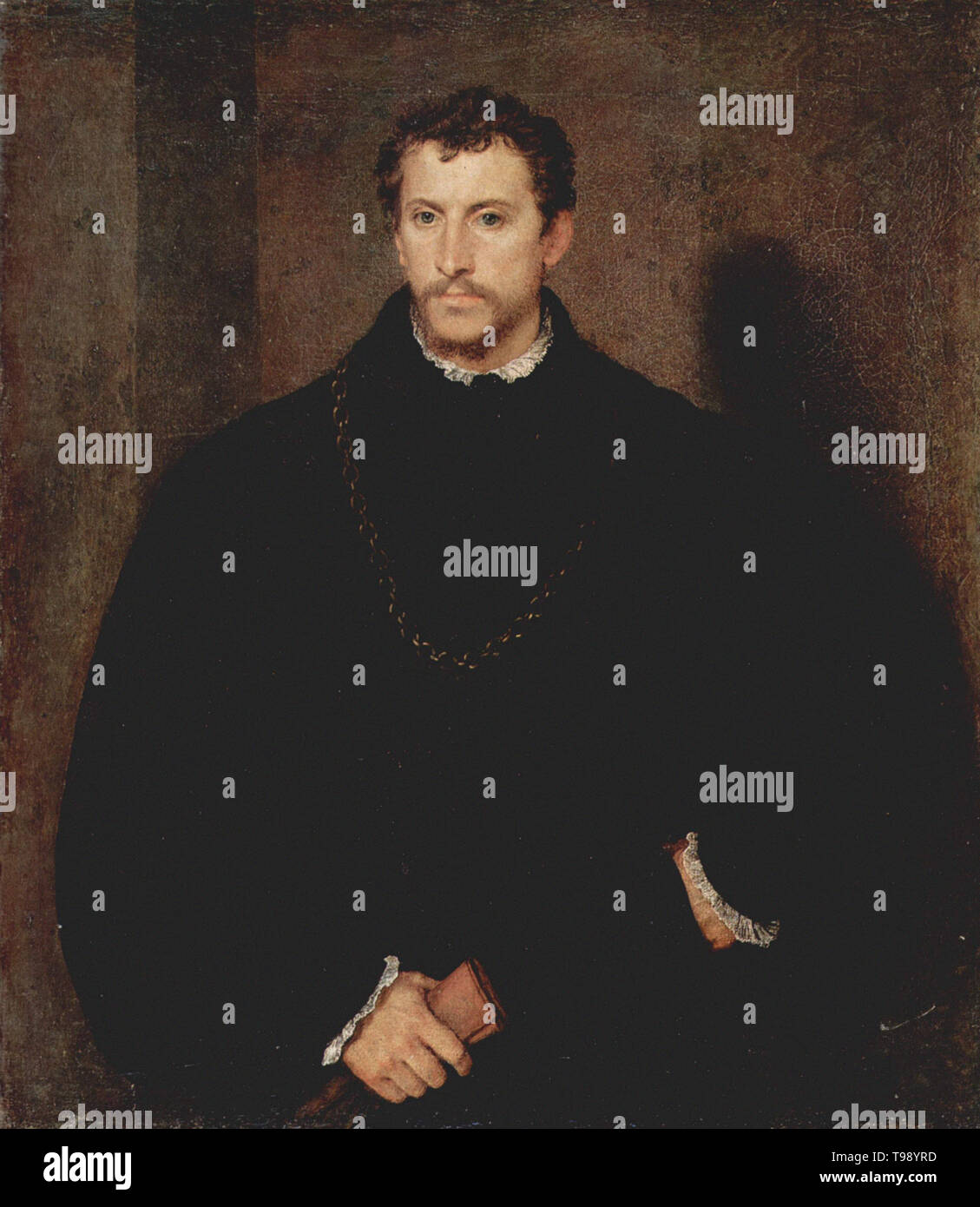 Tiziano Vecelli, Titian - Portrait Young Man Young Englishman C 