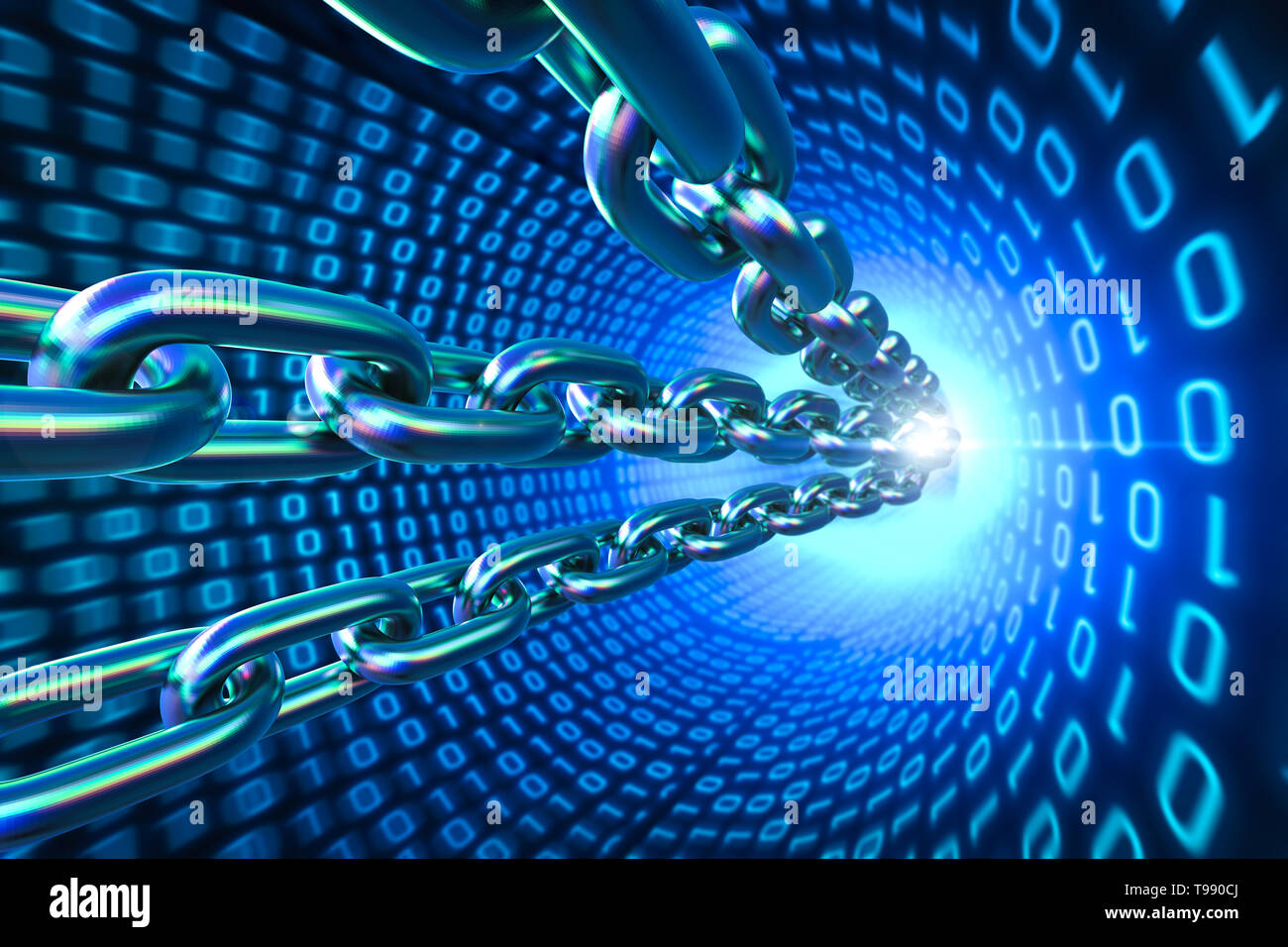 Blockchain Technology concept with 3d rendering chains connect to binary code background Stock Photo - Alamy Blockchain Technology concept with 3d rendering chains connect to binary code background Stock Photo - Alamy