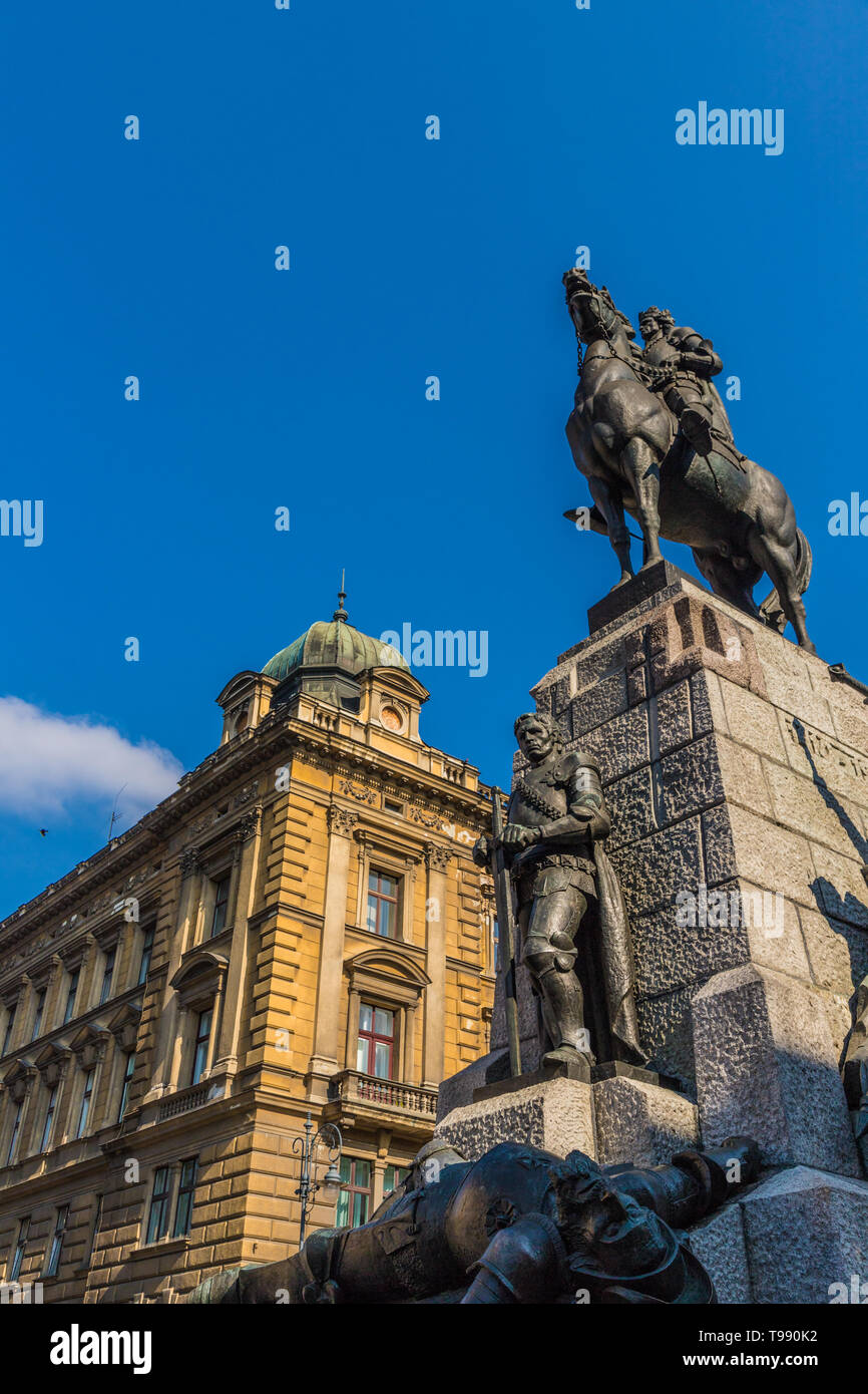 The Grunwald Monument in Krakow Poland Stock Photo