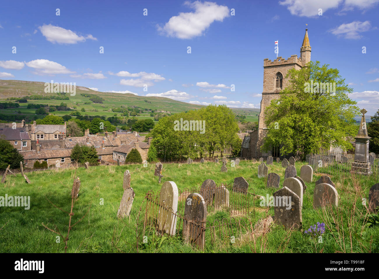 St. Margaret's church Hawes. Yorkshire Dales. Stock Photo