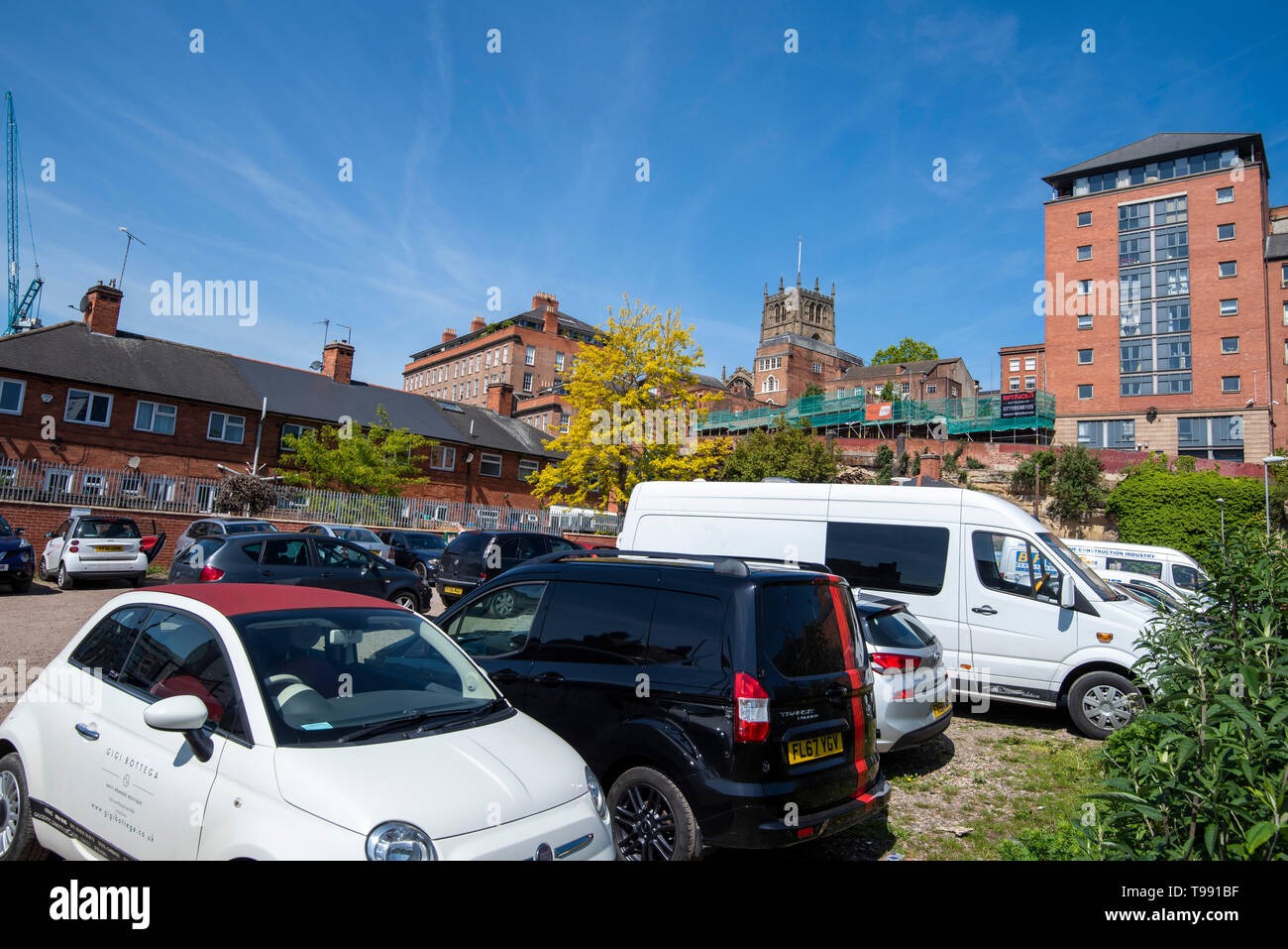 Car Park on Canal Street in Nottingham City, Nottinghamshire England UK