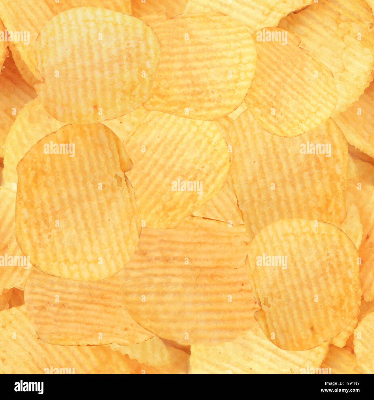 Potato Chips Seamless Texture Tile Stock Photo
