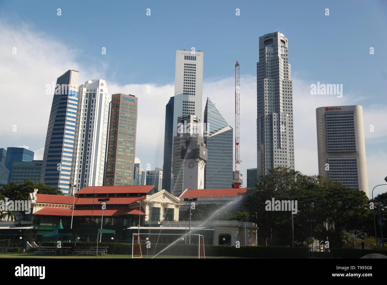 Padang Cricket Ground, Singapore,Padang Field. Singapore Cricket Club Stock Photo Alamy