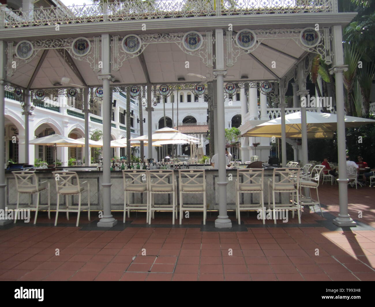 raffles hotel garden bar,  singapore Stock Photo