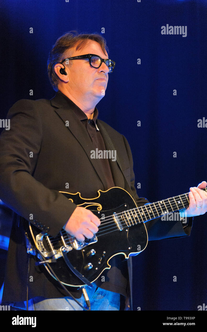 Chris Difford of Squeeze performing at the Larmer Tree Festival, UK. July 17, 2014 Stock Photo