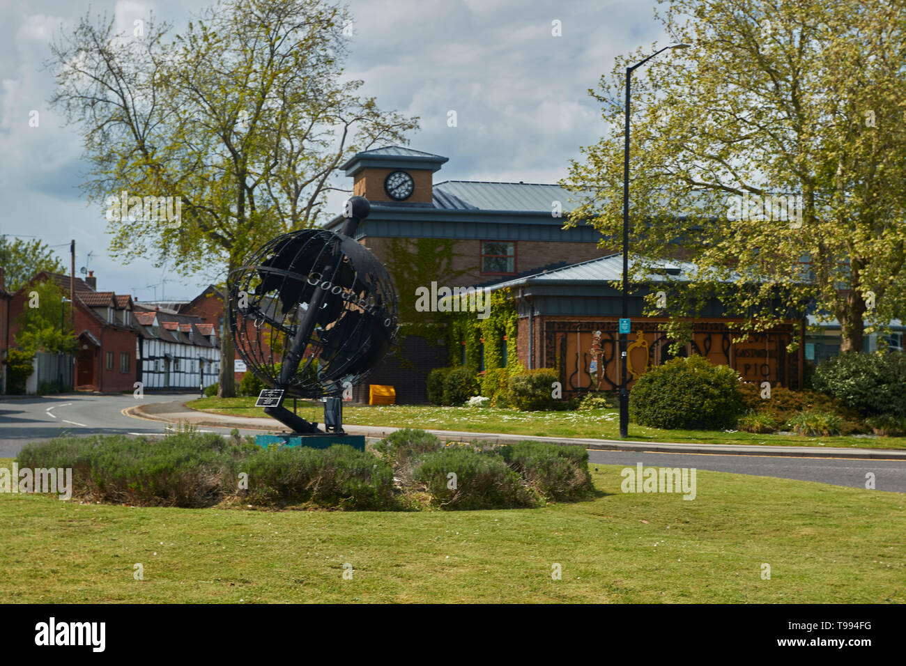 The Alcester globe presented to commemorate peace after WW2, Alcester