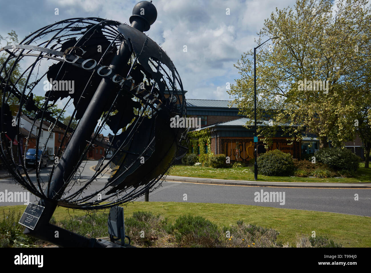 The Alcester globe presented to commemorate peace after WW2, Alcester