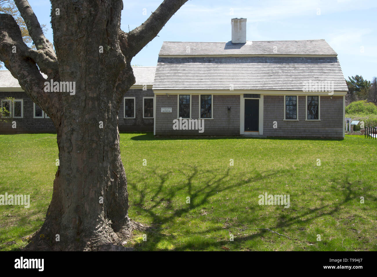 The historic Joseph Atwood (1720 - 1795) house (1752). The oldest house, now a museum in Chatham, Massachusetts on Cape Cod Stock Photo