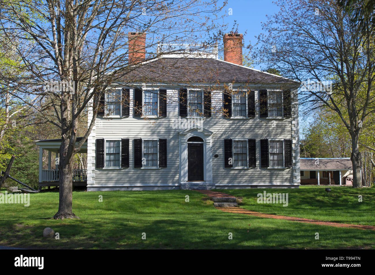 The Elijah Cobb house in Brewster, Massachusetts, USA a Cape Cod sea captain's home built in