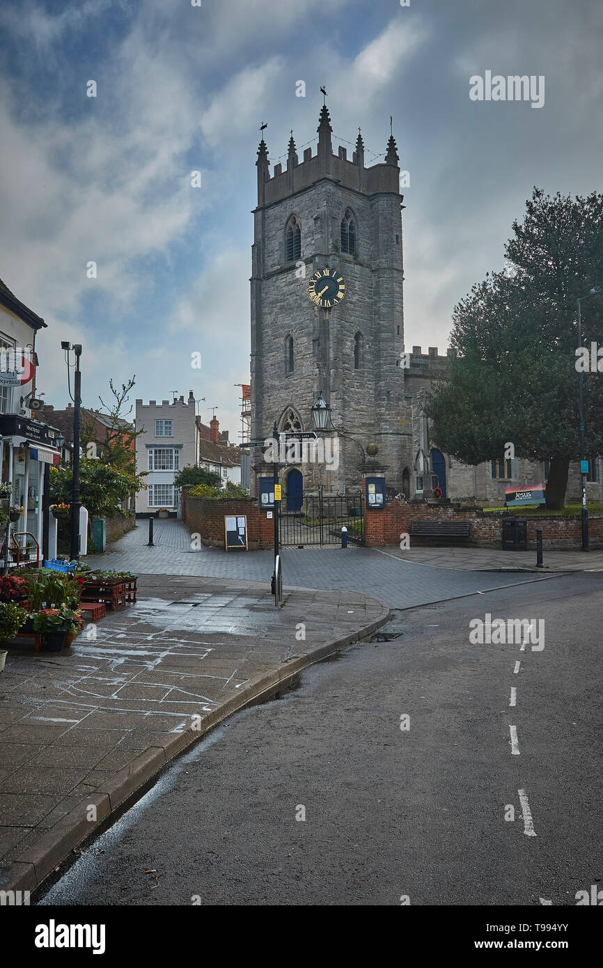 Alcester village centre in the Vale of Evesham, England, United Kingdom, Europe Stock Photo