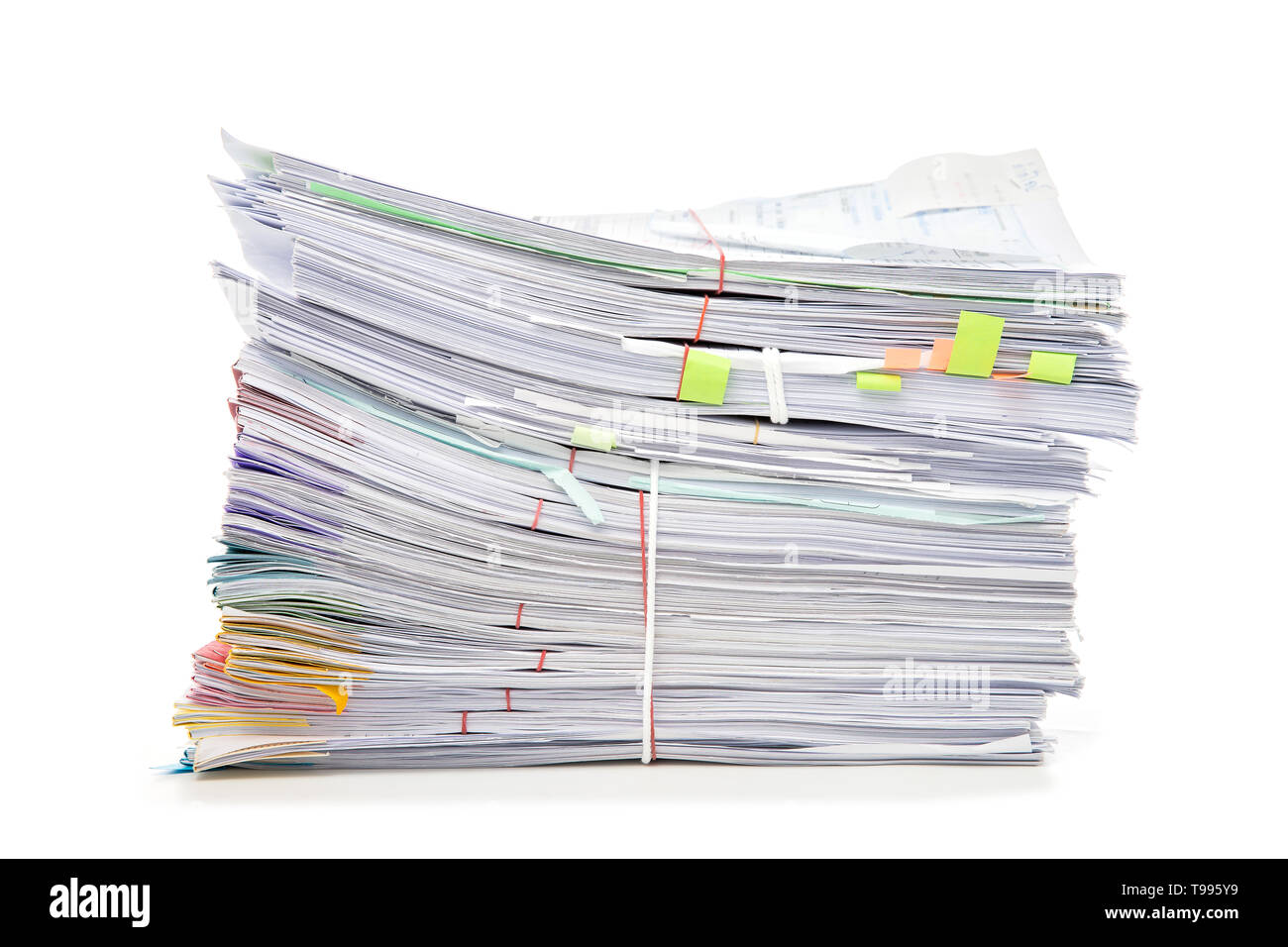 Document Stack Isolated Stack of Documents isolated on white background. Documents pile Stock ...