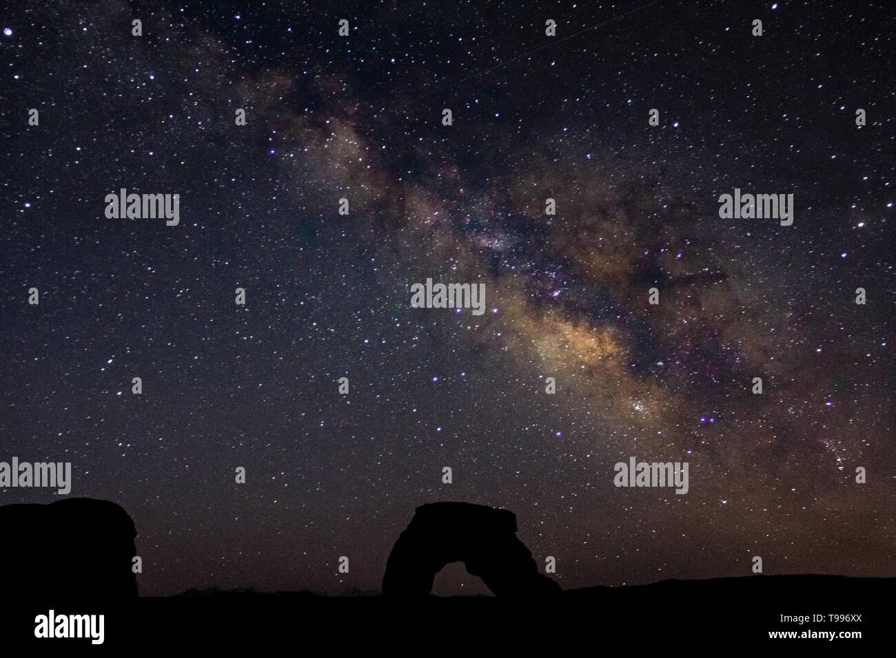 Milky Way over Delicate Arch Stock Photo - Alamy