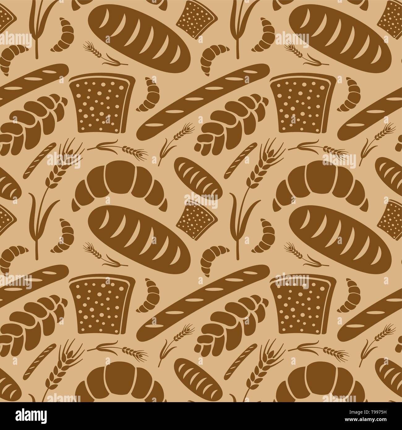 bread seamless pattern Stock Vector Image & Art - Alamy