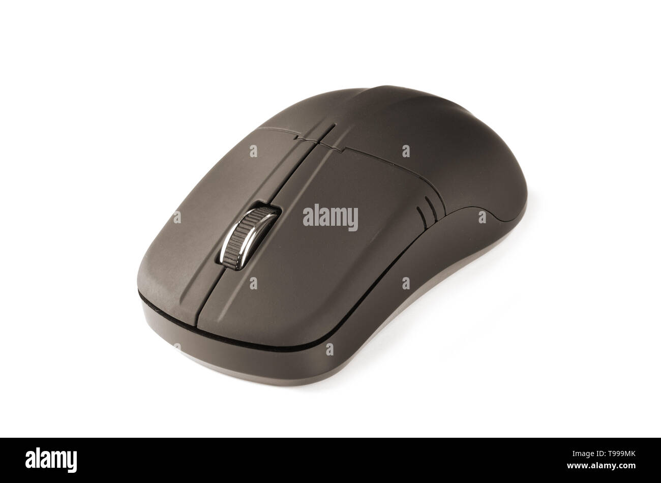 Black computer wireless mouse isolated on white background Stock Photo