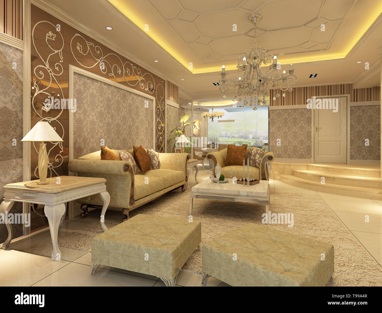 home interior 3d rendering Stock Photo - Alamy