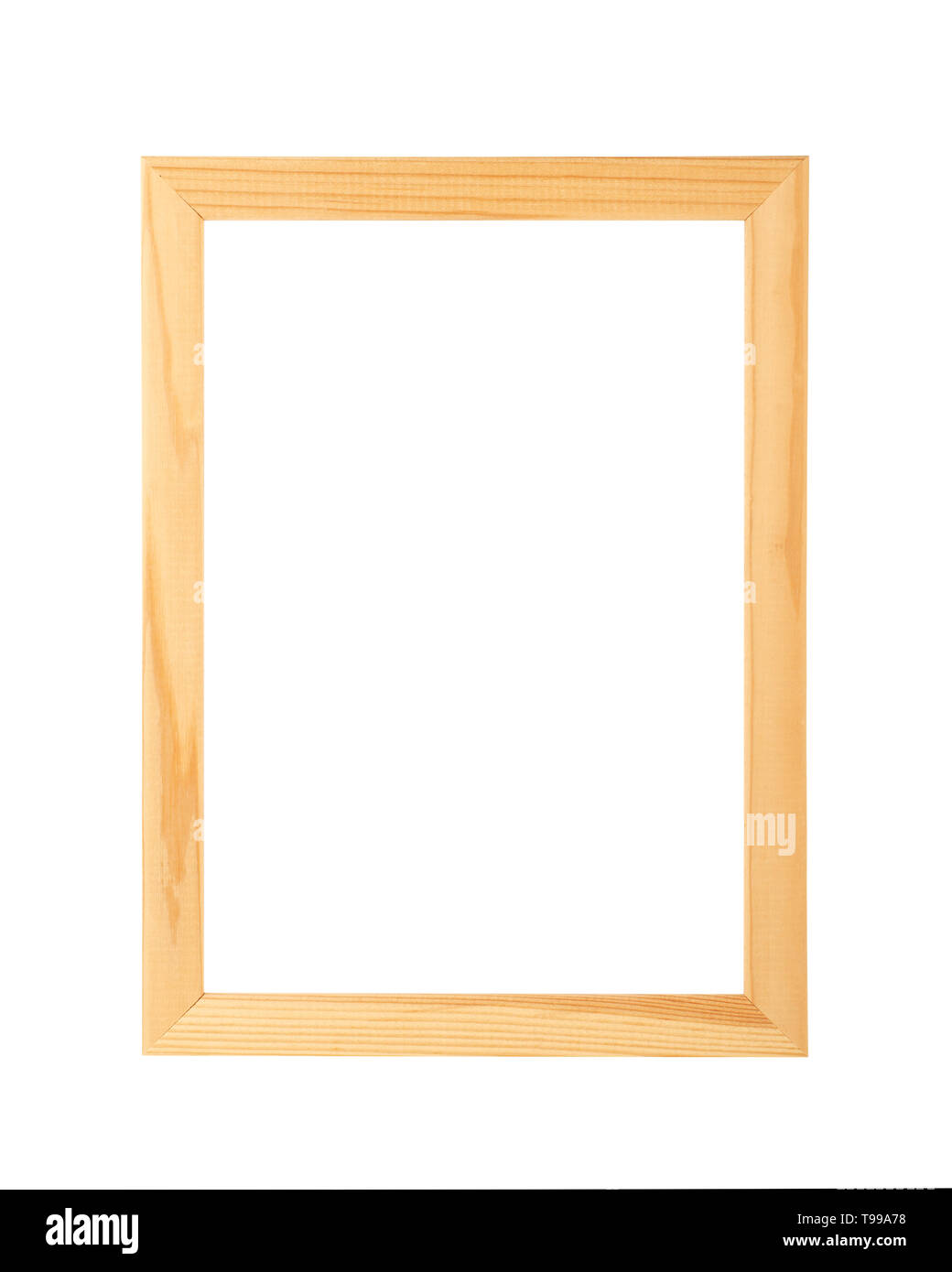Wooden frame isolated on a white background Stock Photo