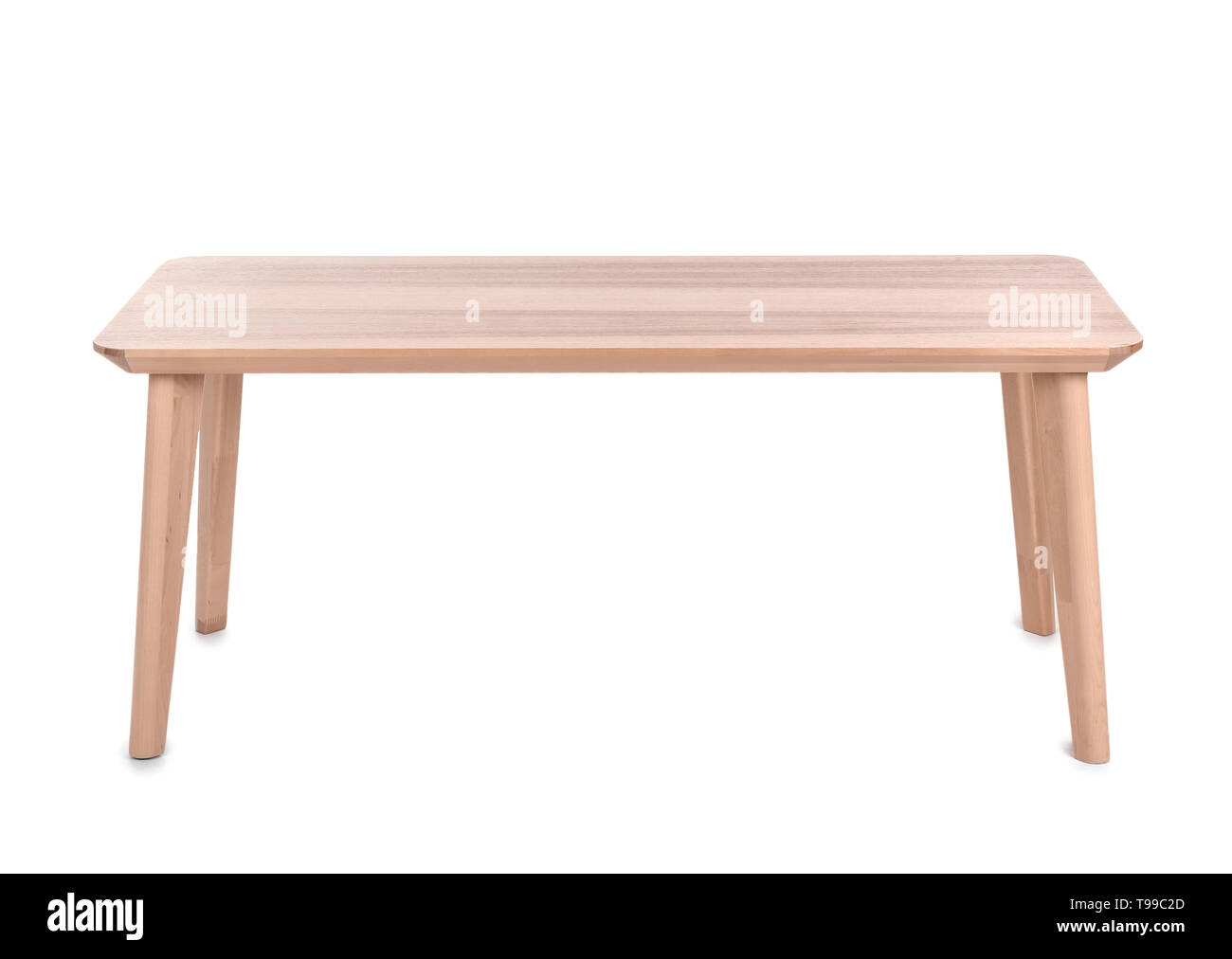 Modern table on white background Stock Photo - Alamy