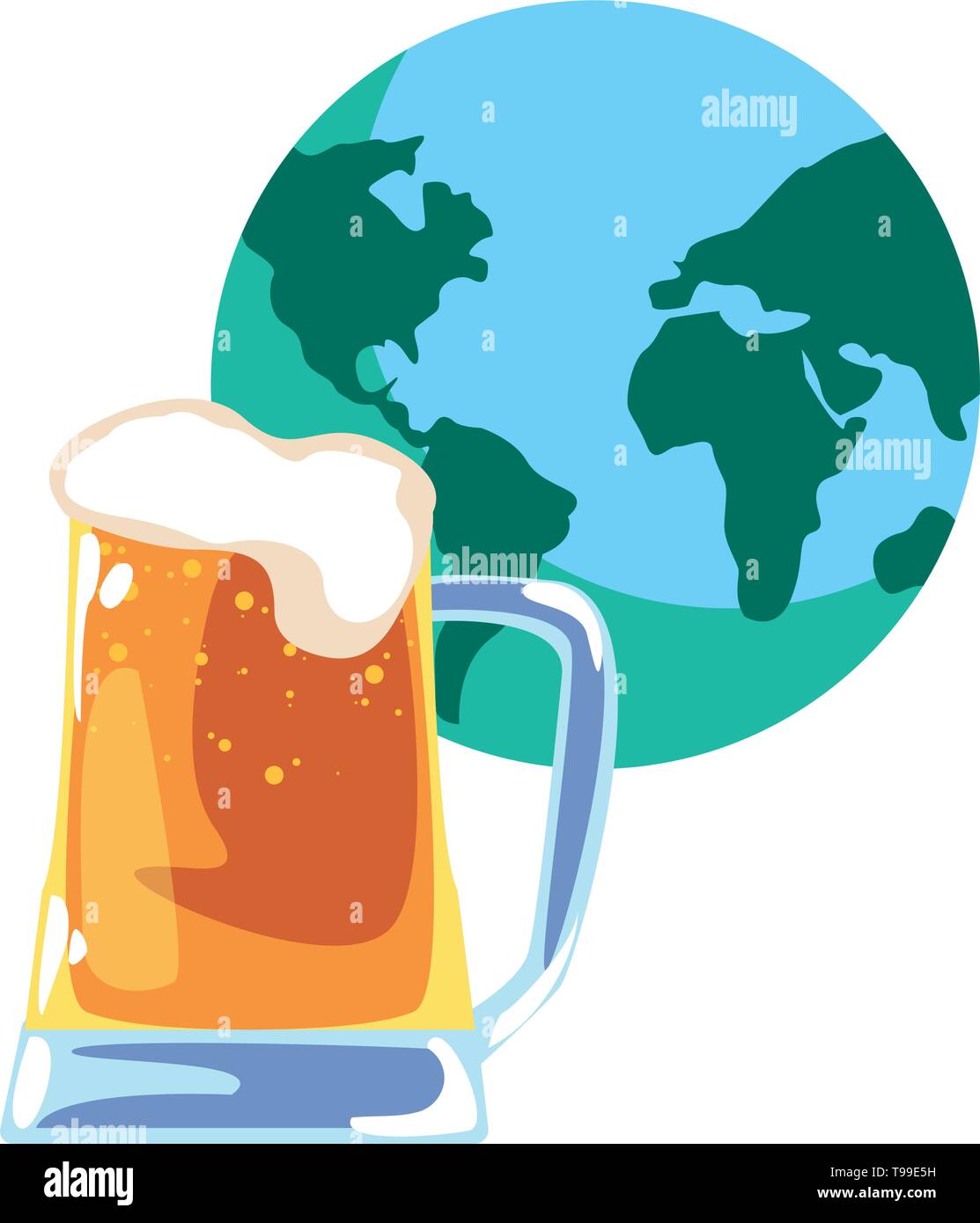 beer world happy fathers day vector illustration Stock Vector Image ...