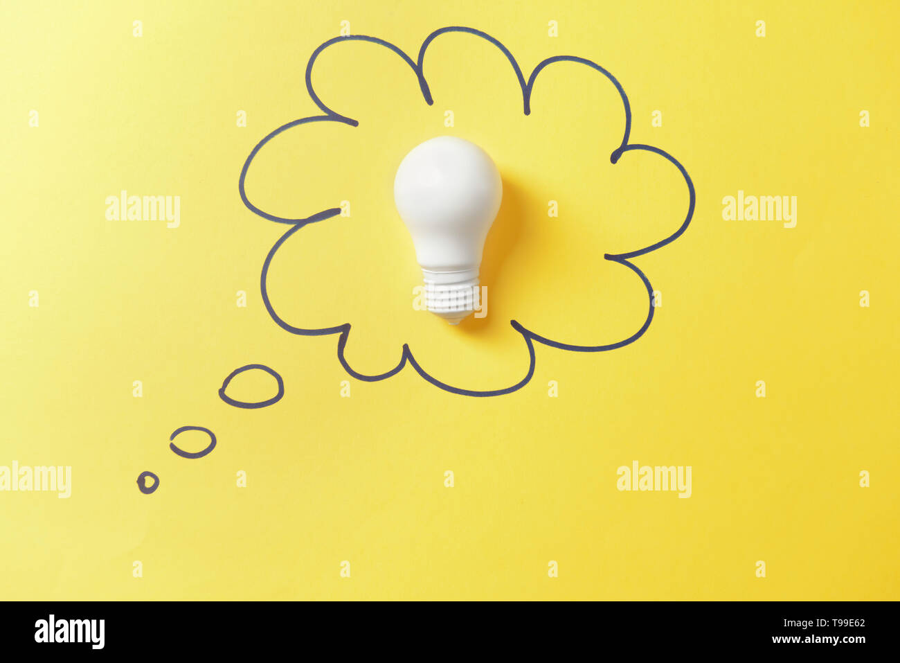 Light bulb on color background Stock Photo