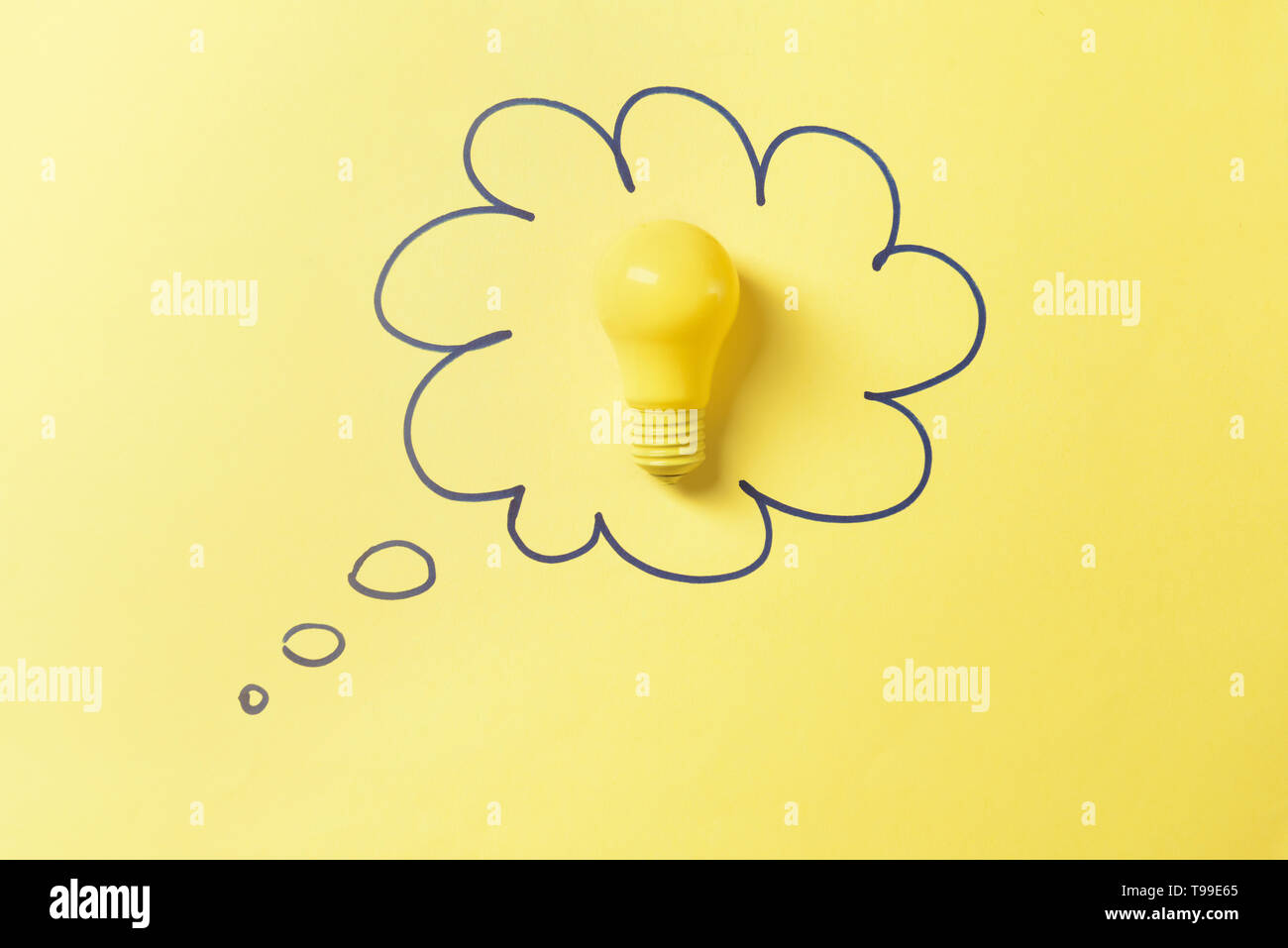 Light bulb on color background Stock Photo