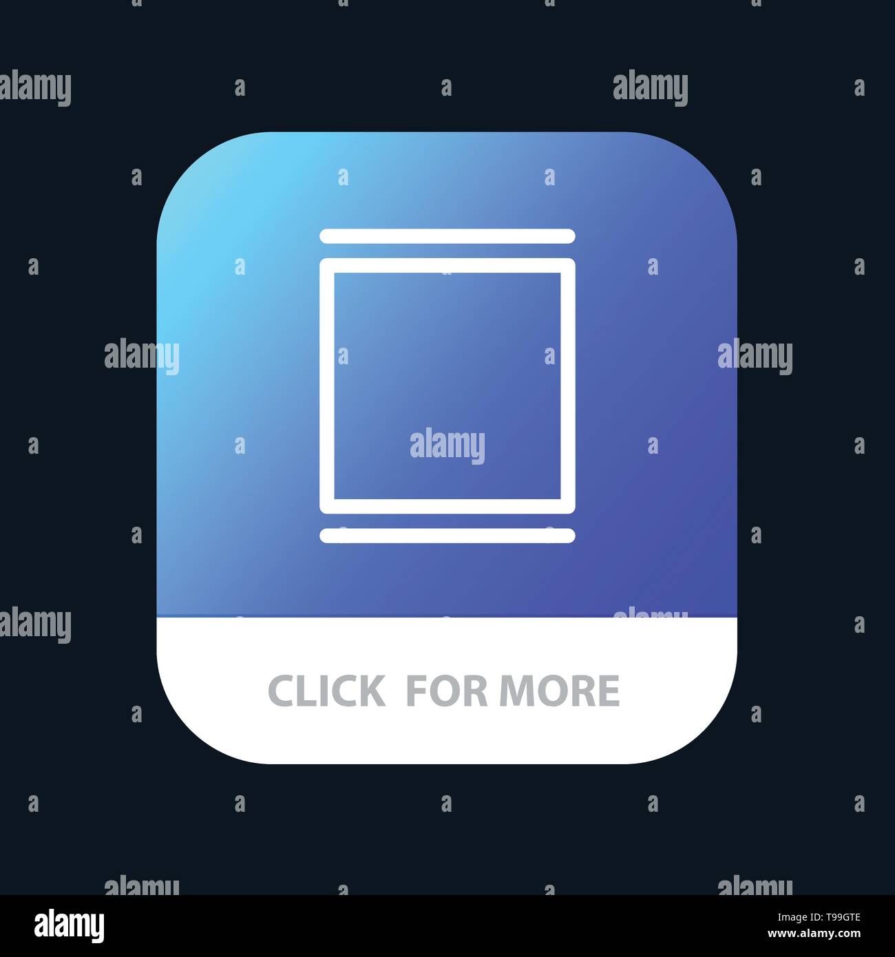 Gallery, Instagram, Sets, Timeline Mobile App Button. Android and IOS Line Version Stock Vector