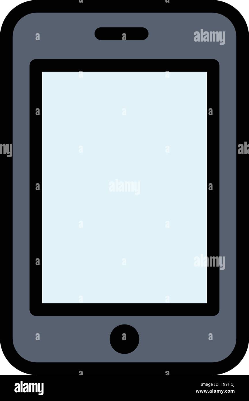 Cell Mobile Phone Call Flat Color Icon Vector Icon Banner