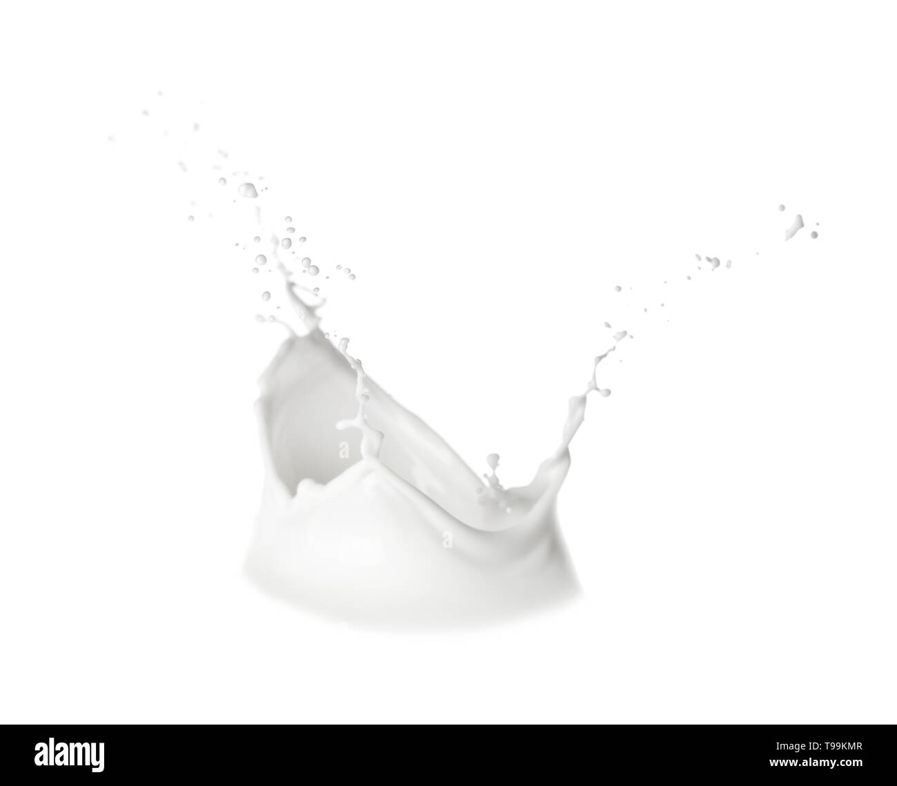 Splash of milk on white background Stock Photo - Alamy