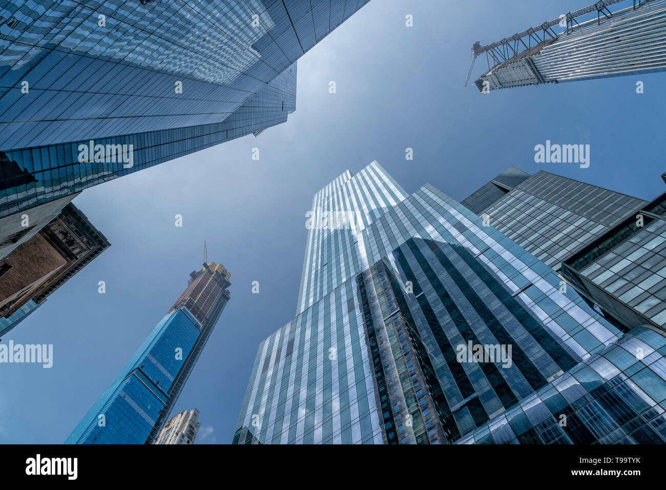 new york manhattan new skyscrapers under construction Stock Photo Alamy