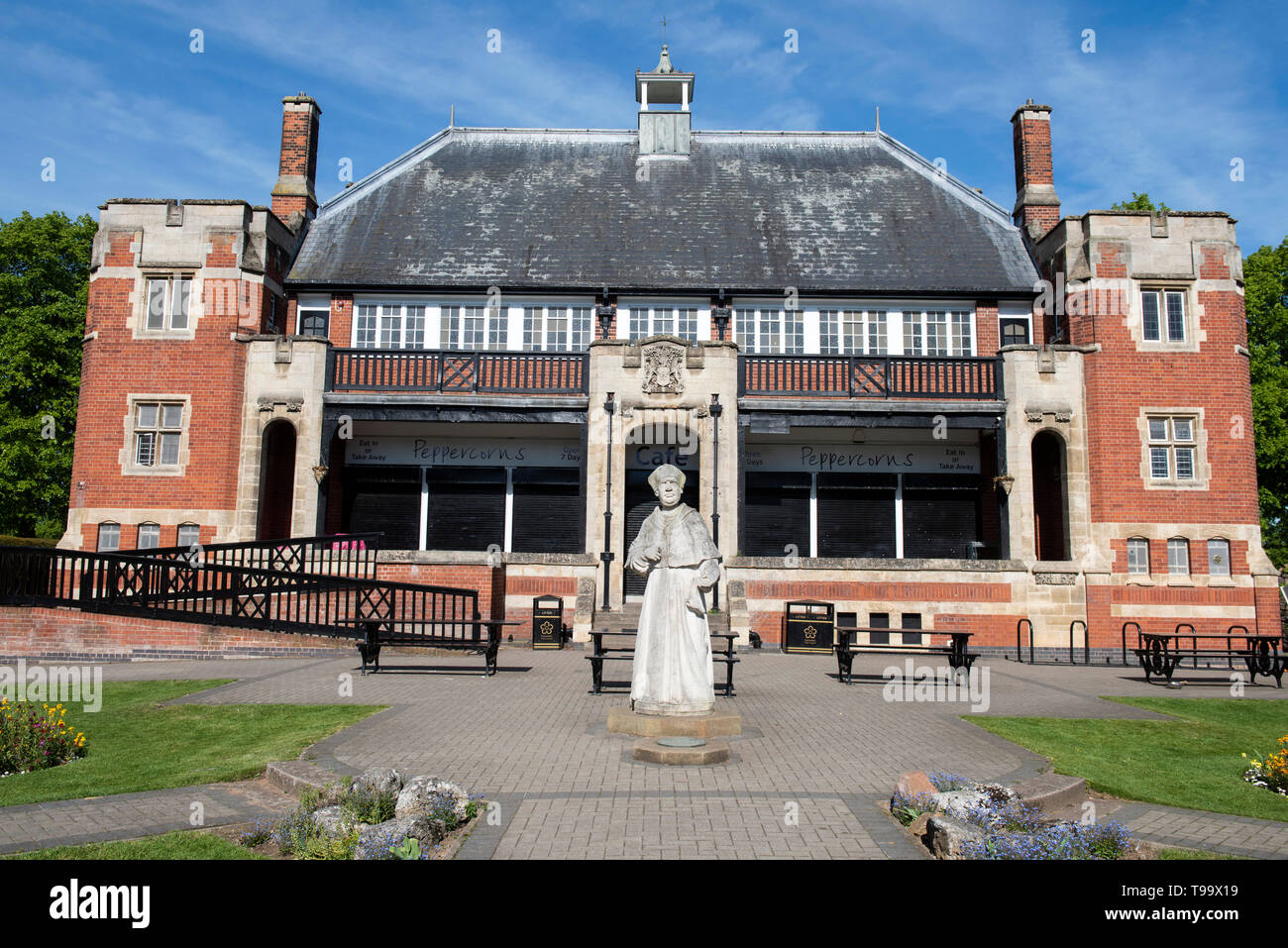 Pavilion at Abbey Park in Leicester City, Leicestershire England UK